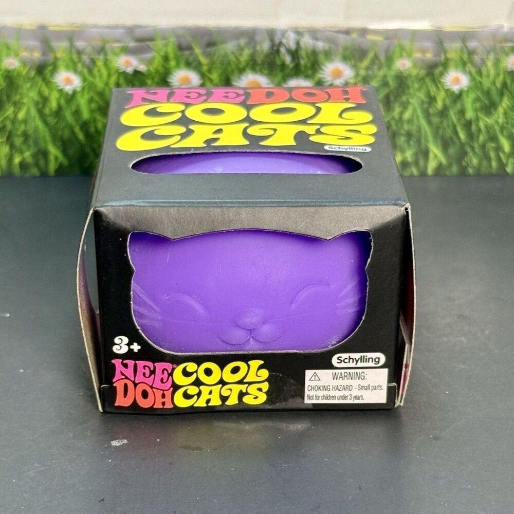NeeDoh Purple Cool Cats Squishy Fidget Toy Stress Balls Sensory Toy NEW Tiktok